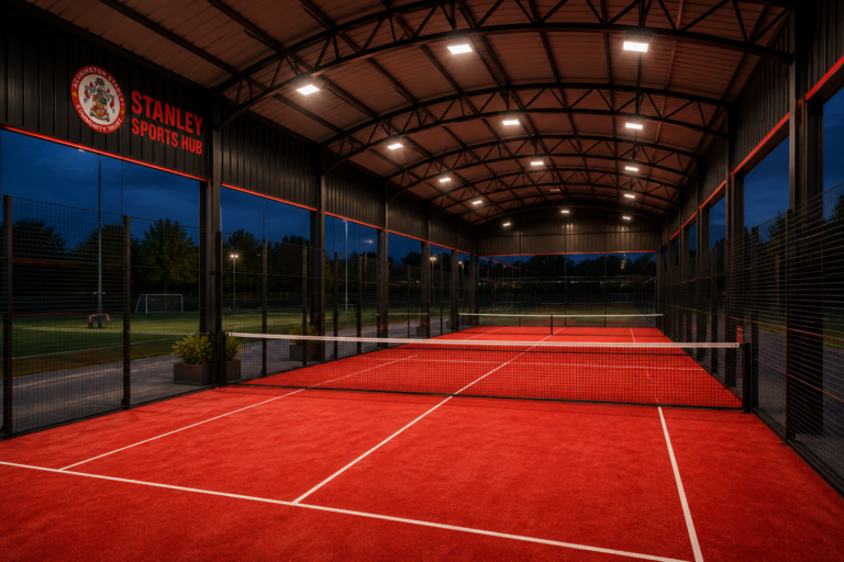 Covered padel courts